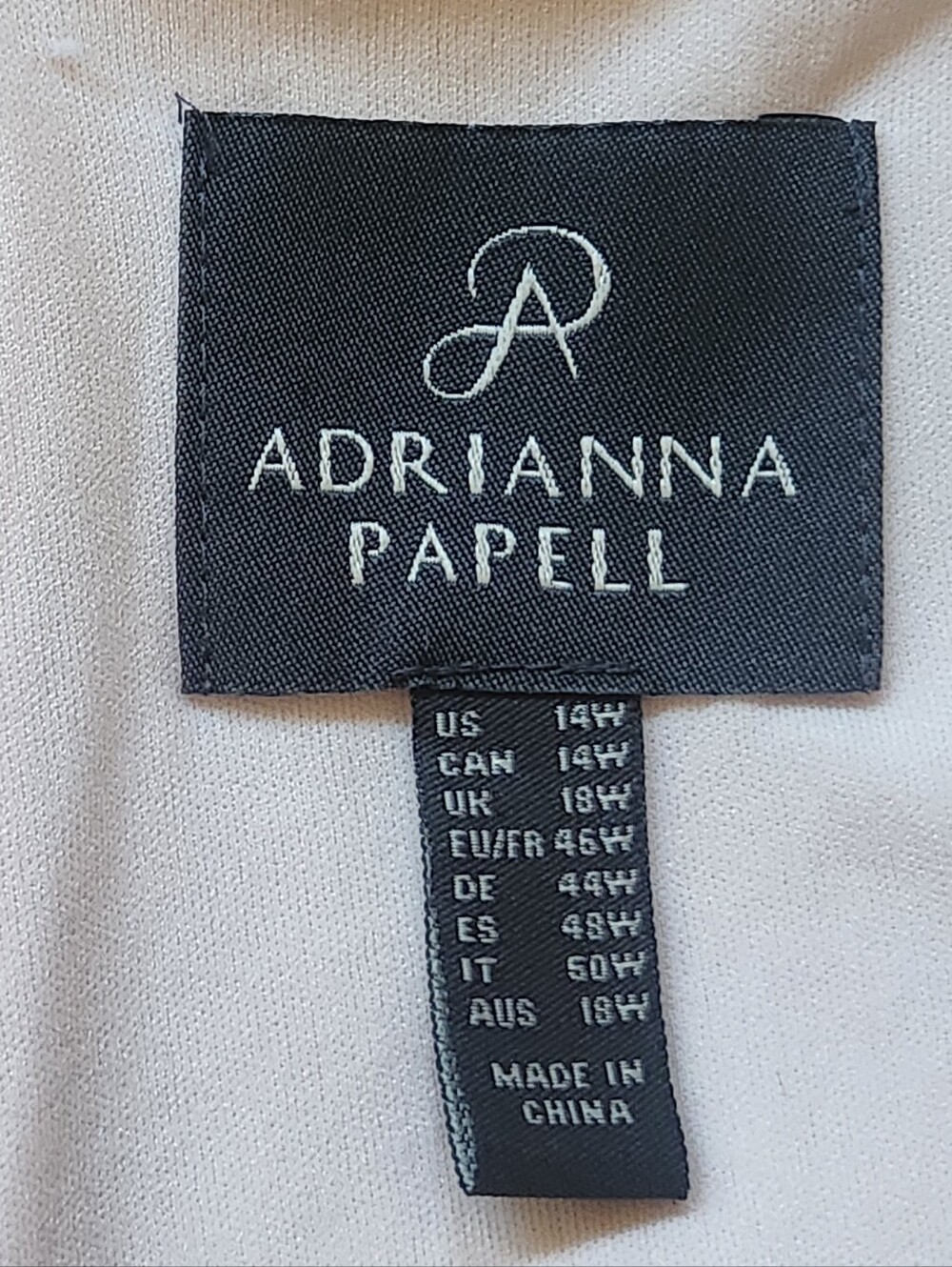 ADRIANNA PAPELL Pale Pink & Gold Jacquard Sheath Dress - Size 14W - Picture 14 of 16